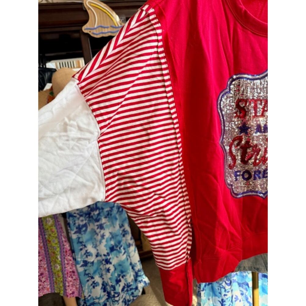 Fantastic Fawn - Stars & Stripes Forever Oversized Sweatshirt - Small - Picture 6 of 8
